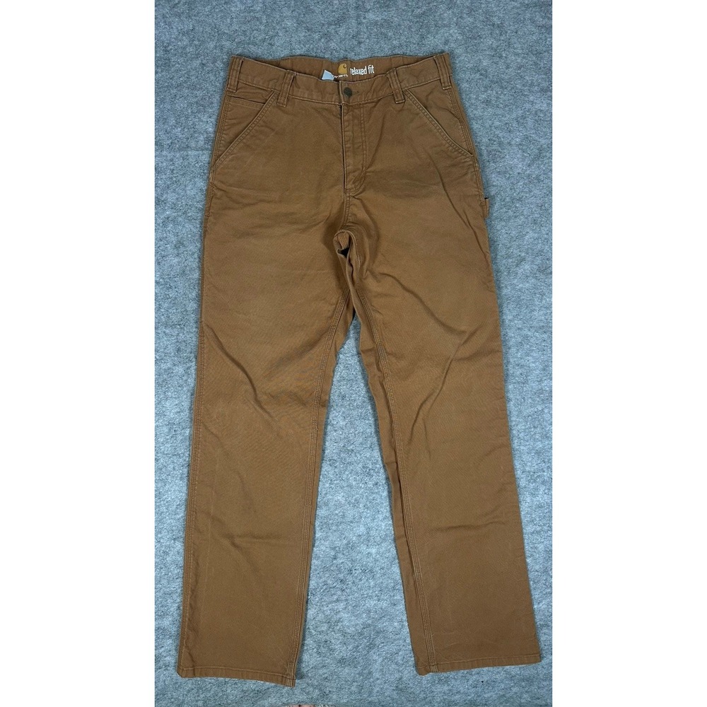 Carhartt Rugged Flex Utility Work Pants Men's 32x34 Brown Duck Canvas 103279